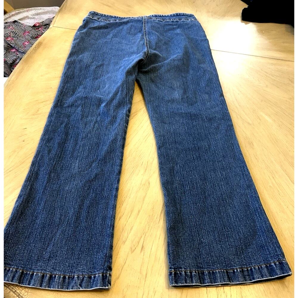 VTG Soft Surroundings Wide Leg Jeans Bareback 90s hipster retro boho club large